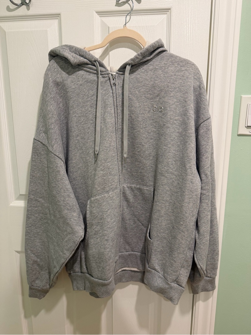 Alo Accolade Full Zip Hoodie Grey Size XL